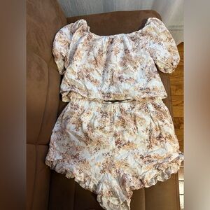 Abercrombie & Fitch Beige Floral Set